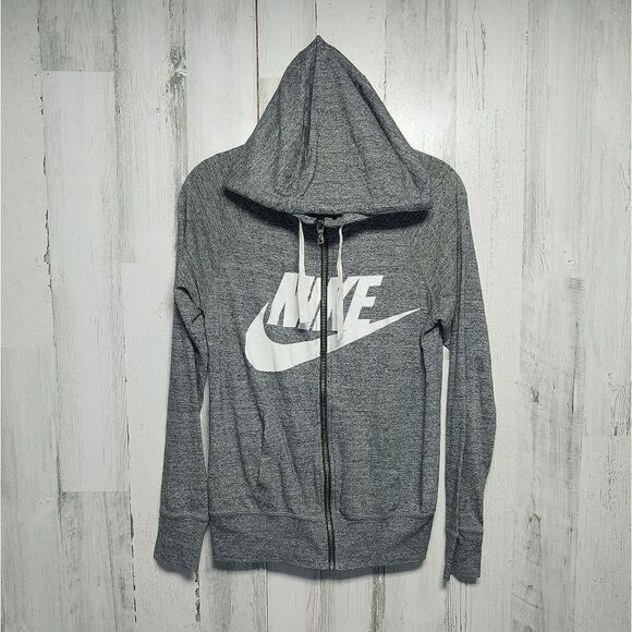 Nike Women's Small Lightweight Gray Full Zip Hoodie - Picture 1 of 8